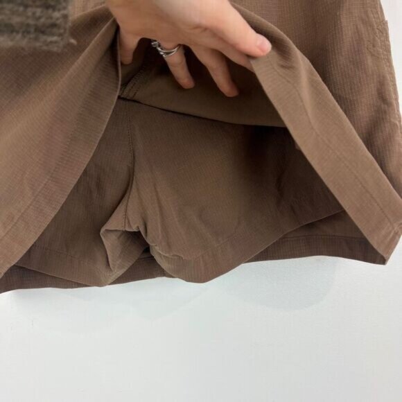 The North Face TNF Women's Size 10 Brown Button Fly Skirt Skort Outdoors Mini - Picture 4 of 13